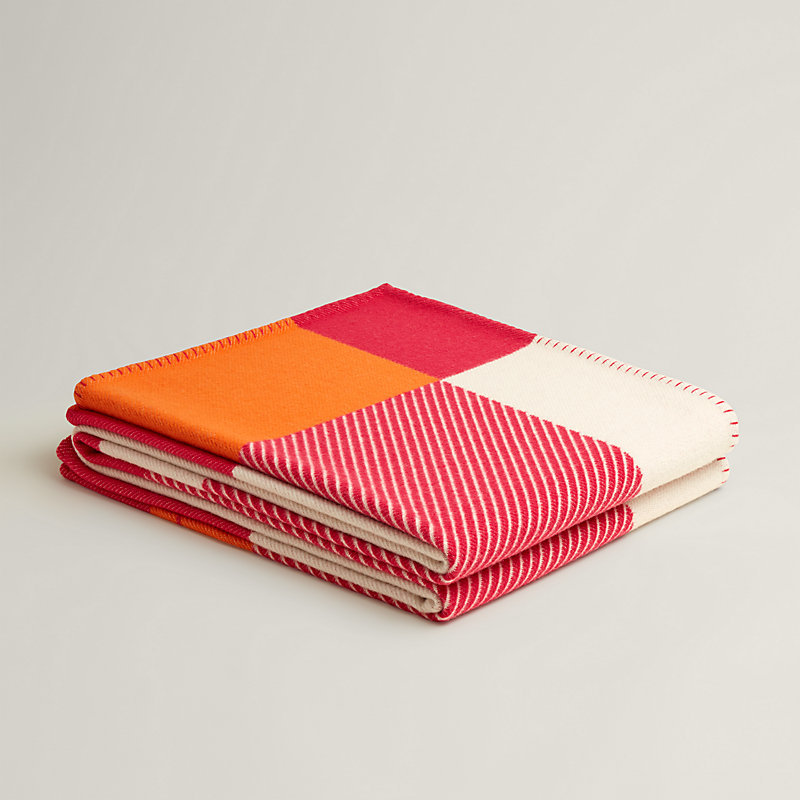 H Riviera blanket - Pink | Hermès Mainland China